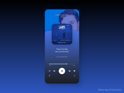 音乐应用 UI - 音乐播放器页面(Music App UI - Music Player Page)