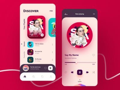 音乐播放器应用程序 UI 设计概念(Music Player App UI design Concept)