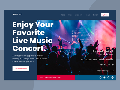 音乐会登陆页面(Music Concert Landing Page)