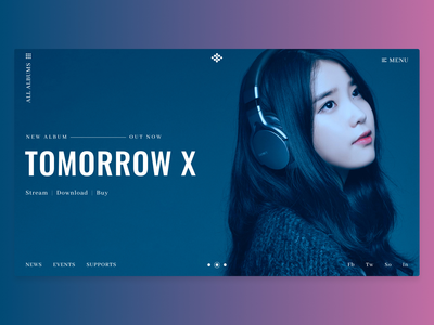 现代音乐网站概念(Modern Music Website Concept)