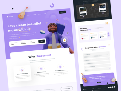 Musicly - 乐器租赁网站(Musicly - Musical Instrument Rental Web)