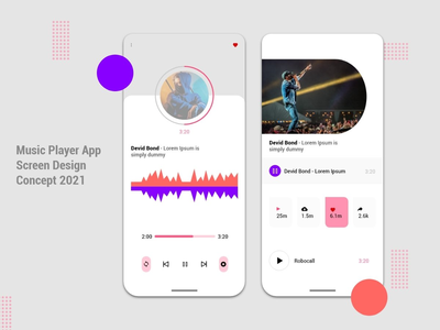 音乐播放器应用程序模板设计理念(Music Player App Template Design Concept)