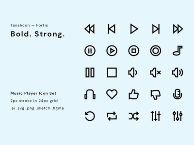 UI 图标集-音乐播放器(UI Icon Set - Music Player)