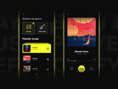 音乐播放器 iOS 14 UI Kit 移动应用模板(Music Player iOS 14 UI Kit Mobile App Template)