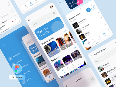 音乐流媒体应用程序（Figma）(Music Streaming App (Figma))