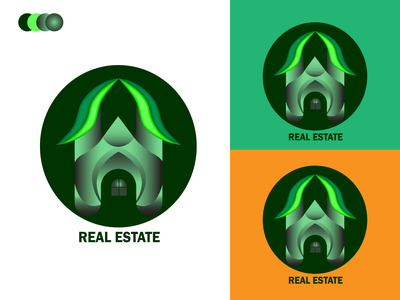 房地产标志设计免费矢量图(Logo design for real estate Free Vector)