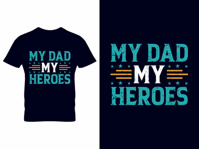 父亲节 t 恤设计矢量，惊人的 t 恤设计(Fathers day t-shirt design vector, Amazing t-shirt design)