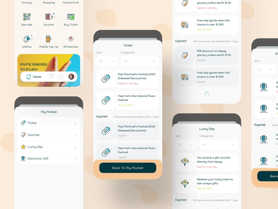 My Pocket - 数字钱包移动 UI 套件(My Pocket - Digital Wallet Mobile UI Kit)