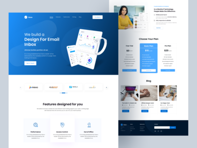 Saas 登陆页面 - 用户界面设计。(Saas Landing Page - Ui Design.)