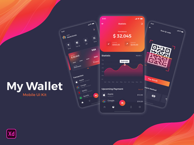 钱包应用程序设计用户界面(Wallet App design UI)