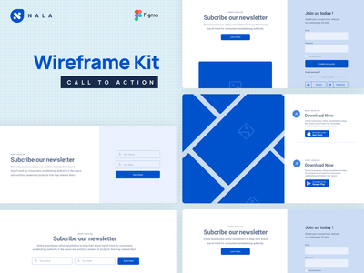 Nala 线框套件号召性用语(Nala Wireframe Kit Call to Action)