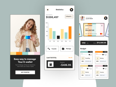 电子钱包管理App UI设计(E Wallet Management App Ui Design)