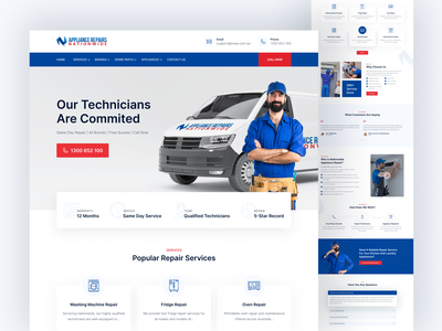 家电维修服务主页(Appliance Repairs Service Home Page)