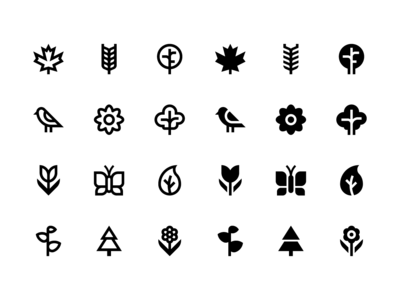 32 自然和户外图标(32 Nature and Outdoors icons)