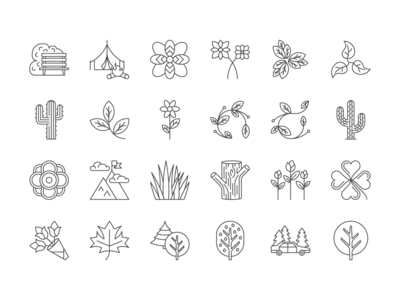 42 自然与户外图标(42 Nature & Outdoors Icons)