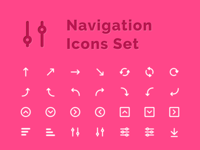 导航图标集(Navigation Icons Set)