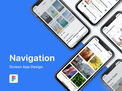导航移动应用程序屏幕模板(Navigation Mobile App Screen Template)