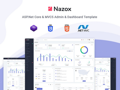 Nazox - ASP.Net Core & MVC5 管理 & 仪表板(Nazox - ASP.Net Core & MVC5 Admin & Dashboard)