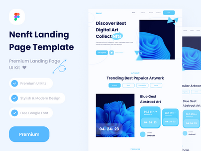 Nenft 登陆页面 ui 工具包模板(Nenft landing page ui kit template)