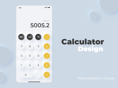 计算器 Neomorphism UI 风格(Calculator Neomorphism UI style)