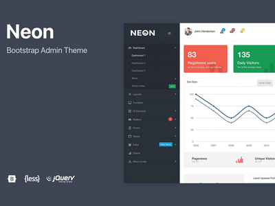 Neon Bootstrap 管理主题(Neon Bootstrap Admin Theme)