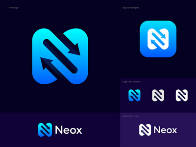 N 现代字母标志设计模板(N Modern Letter Logo Design Template)