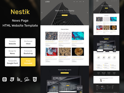Nestik新闻页面HTML网页模板V1.0(Nestik News Page HTML Web Template V1.0)