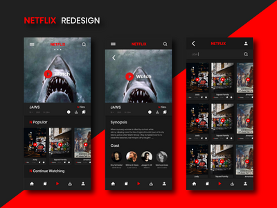 Netflix 重新设计 UI 移动挑战(Netflix Redesign UI Mobile Challenge)