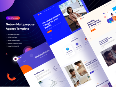 Netro - 多用途代理 Web UI 模板(Netro - Multipurpose Agency  Web UI Template)