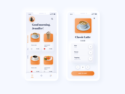 咖啡应用程序用户界面(Coffee App UI)