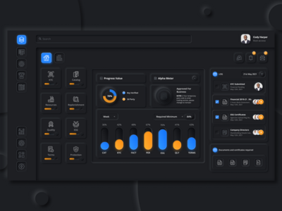 神经拟态仪表板黑色 UI 设计(Neumorphic dashboard Black UI Design)