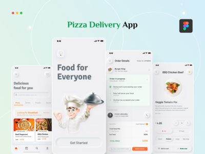 比萨外卖应用的神经拟态(Neumorphic of Pizza Delivery App)