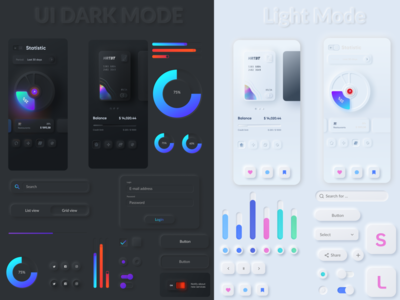 免费下载 New Neumorphism and soft ui 免费工具包(free download New Neumorphism and soft ui free kit)