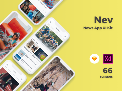 Nev News 应用程序 UI 套件(Nev News App UI Kit)