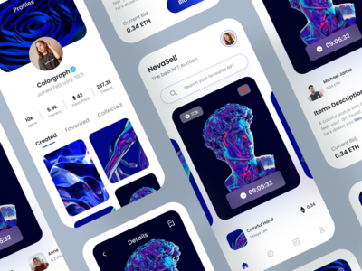 Nevasell - NFT 拍卖移动应用程序设计(Nevasell - NFT Auction Mobile Apps Design)