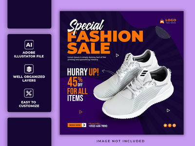 新系列时尚销售发布社交媒体发布模板(New collection fashion sales post social media post template)