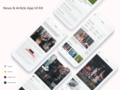 新闻和文章应用程序 UI 套件(News & Article App UI Kit)