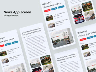 iOS 的新闻应用程序 UI 概念(News App UI Concept For iOS)