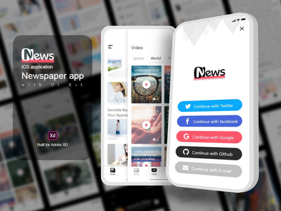 📰Newspaper App Design UI Kit-iOS(📰Newspaper App Design UI Kit- iOS)