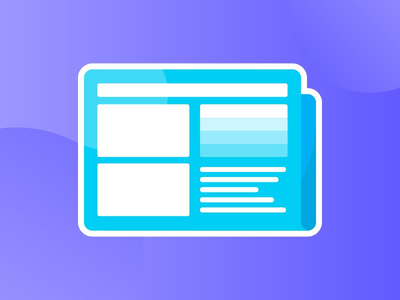 报纸渐变图标(Newspaper gradient icon)