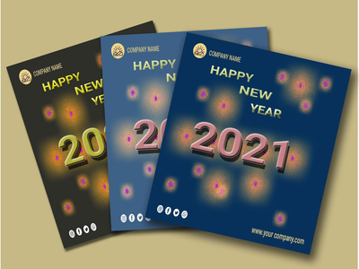 新年社交媒体帖子模板(New Year Social Media Post Template)