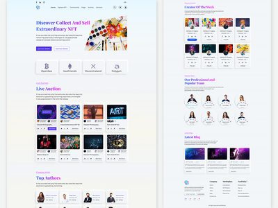 NFT 网站登陆页面模板设计(NFT Website Landing Page Template Design)