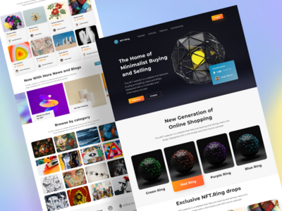 NFT.Ring 市场登陆页面(NFT.Ring Marketplace Landing Page)