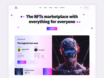 NFT 市场登陆页面(NFT Marketplace Landing page)