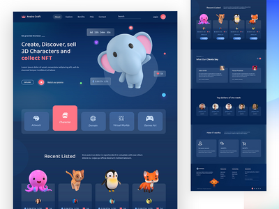NFT的网站登陆页面模板设计(Website Landing Page Template Design for NFT)