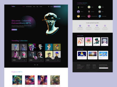 数字艺术品 NFT 市场网站(Digital Artwork NFT Marketplace Website)