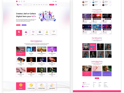 NFT 网站登陆页面模板设计(NFT Website Landing Page Template Design)