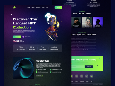 NFT 登陆页面设计(NFT Landing page Design)