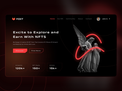 福克斯 | NFT 网站设计 - XD 挑战(FOXT | NFT Website Design - XD Challenge)