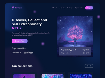 NFT 市场登陆页面(NFT Marketplace Landing page)